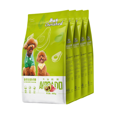 趣味多牛油果美毛全期狗粮2kg