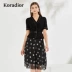Keletier Womens 2020 Summer New Fashion Fake Two Piece Slim Fit Dress KF03333W0 - váy đầm váy đầm
