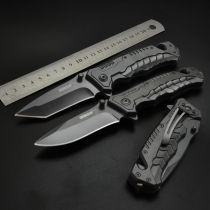 Portable knife Spring steel folding knife Outdoor multi-function knife Self-defense household fruit knife Special battle survival short knife