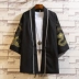 Quần áo nam phong cách Trung Hoa thêu Hanfu Kimono Nhật Bản áo khoác cardigan lông vũ phong cách cổ Ukiyo-e cổ trang phục áo choàng áo choàng Trang phục dân tộc