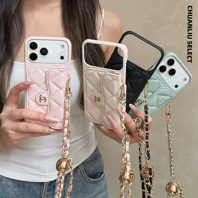 Chanel-Style Cc European and American Luxury Phone Case Suitable for Apple iPhone 17 Pro Max, 16 Pro with Card Slot and Lanyard, 15 Plus Leather, 14 Goddess Crossbody, 13 Long Chain, 12 Protective Case Chanel-Style Cc European and American Luxury Phone Case Suitable for Apple iPhone 17 Pro Max, 16 Pro with Card Slot and Lanyard, 15 Plus Leather, 14 Goddess Crossbody, 13 Long Chain, 12 Protective Case