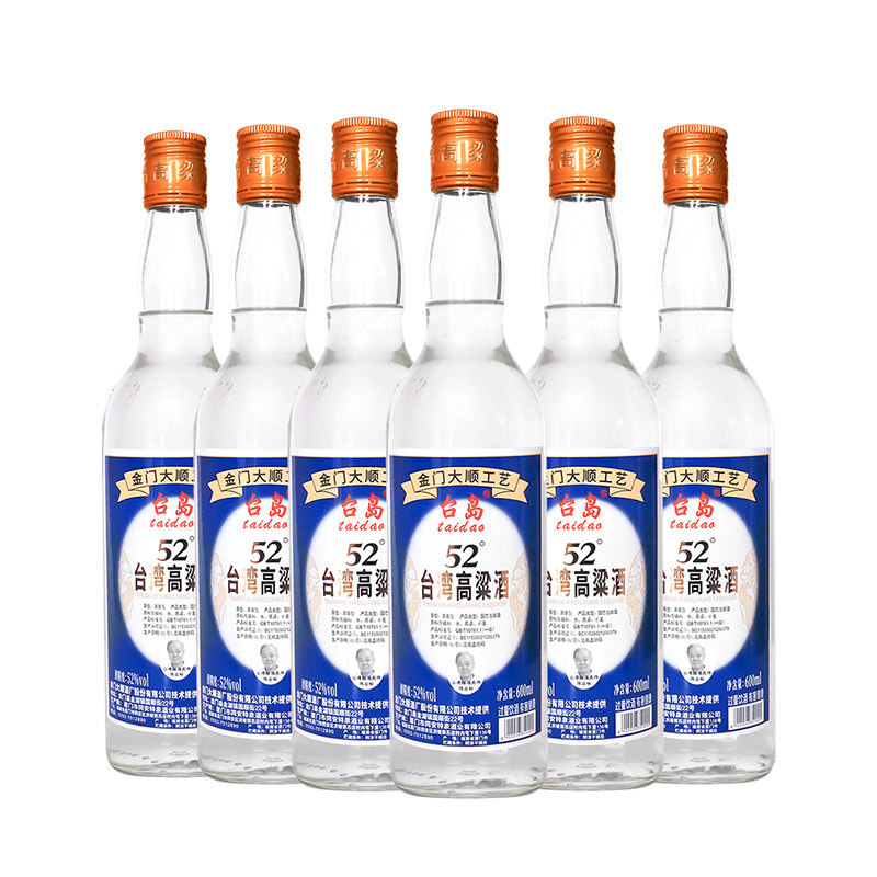 台岛(taidao)台湾高粱酒52度整箱6瓶装浓香型高度白酒粮食酒评价- 淘宝网