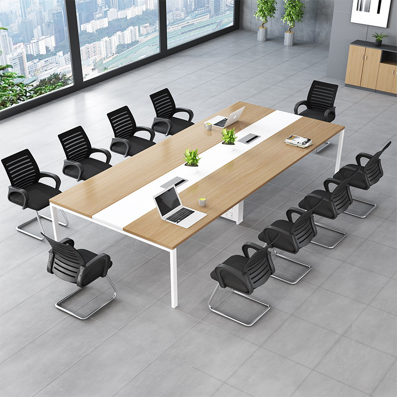 Jia Jian office furniture new rectangular desk conference table long table simple modern conference negotiation table and chair