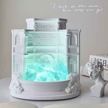 Wishing Pool Flameless Aromatherapy Crystal Diffuser Stone Night Light Ornament Incense Burner Niche High-End Birthday Gift for Men and Women