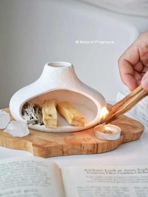 Aromatherapy Burner, Sage Incense Burner, Niche High-End Incense Burner, Fireplace, Cedar, Purification, Electromagnetic Field Healing