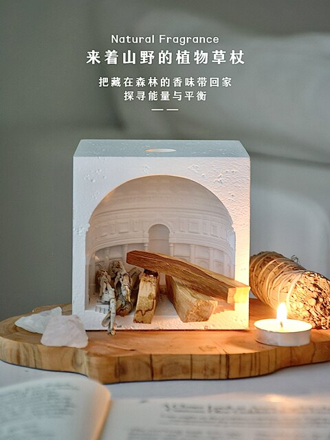 Pantheon Incense Burner Sage Peruvian Sacred Wood Cedar Crystal Demagnetization Purification Niche High-End Incense Fireplace