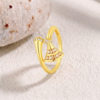 Fan-shaped exquisite ring for women 2026 new hot style light luxury high-end ring index finger ring niche design open ring
