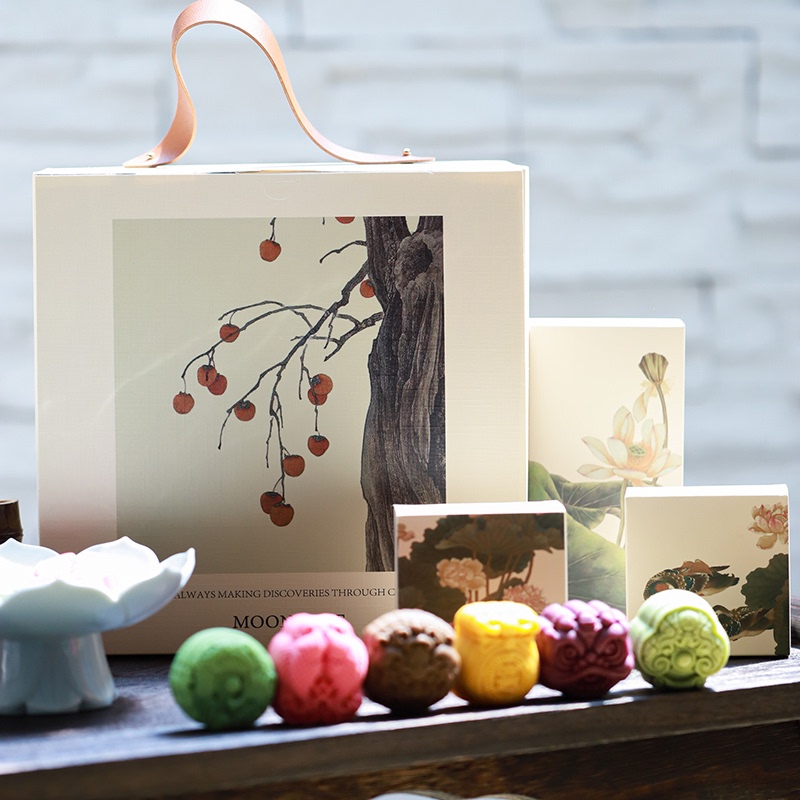 National Style Mooncake Gift Box Set for Gifting, Multi-Flavor Peach Skin Crust with Liquid Filling, Bean Paste, Matcha, High-End National Trend, Company Benefits National Style Mooncake Gift Box Set for Gifting, Multi-Flavor Peach Skin Crust with Liquid Filling, Bean Paste, Matcha, High-End National Trend, Company Benefits