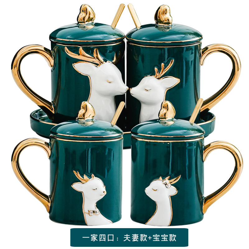 Creative picking cups a pair of ceramic cup mark cup for cup suit housewarming gift wedding gift gift box