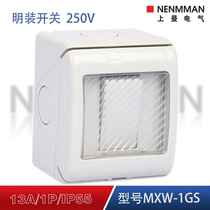 Shangman 1GBS single-link double-link MXW-1GS waterproof IP55 industrial household outdoor dust-proof and anti-corrosion switch 2GS