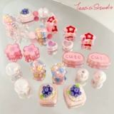 Розовый акриловый сундук с сокровищами, браслет из бисера ручной работы, ручная роспись, DIY