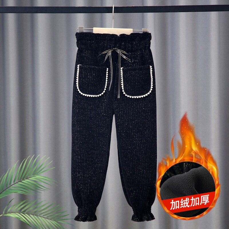 Girls plus trousers in autumn and winter 2022 new children's one - piece casual pants cork gas