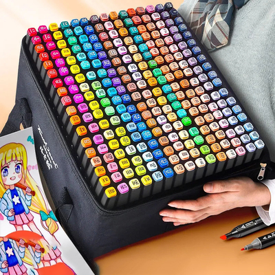 马克笔水彩笔全套双头油性笔