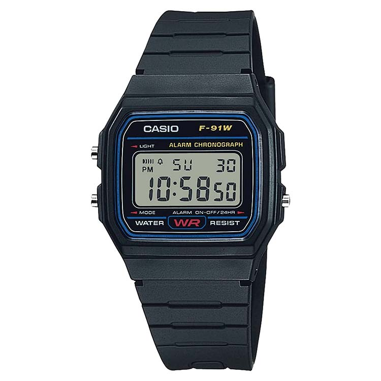 CASIO/CASIO digital watch resin band watch F-91W-1JH