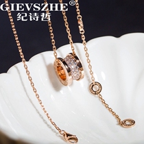 Chronicle 18K rose gold small brute waist necklace female summer light extravagant and small crowd design sensual lock bone chain 2022 new