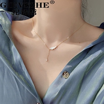 Chronicle Philosophy Rose Gold Wings Necklace Female Tide Light Extravaganza Valentines Day Locks Bone Chain 2022 Xias new