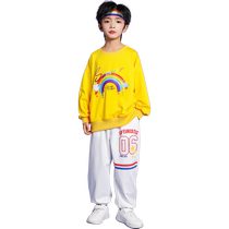 Primary school sports meeting clothing yellow long-sleeved spring opening ceremony group uniforms Childrens cheerleading costumes