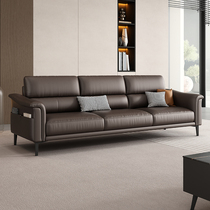 Office leather sofa business reception room reception area three-person leisure negotiation simple modern coffee table combination