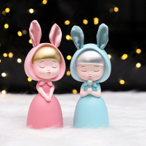 Dream rabbit small ornaments Cute desktop home decoration ins Nordic cartoon characters room Japanese furniture decoration