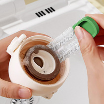 Four-in-one cup brush water cup cleaning artifact cup wash tea cup long handle bottle brush water cup big cute eyes cup cover brush