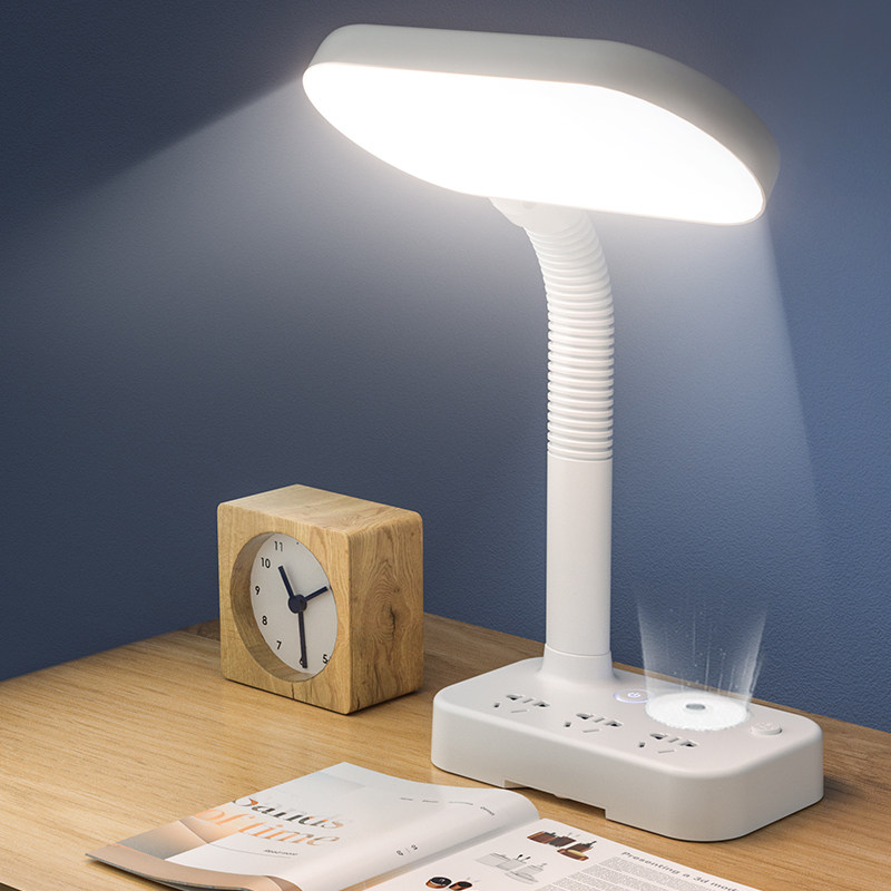 Li Jiazaki recommended) Reading table lamp Learning special plug-in protective eye desk Students Dormitory Bed headlights with socket-Taobao
