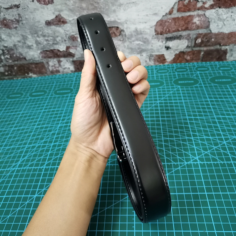 Pin buckle inner belt training belt men's security glossy tactical belt inner army fan leather belt duty cattle