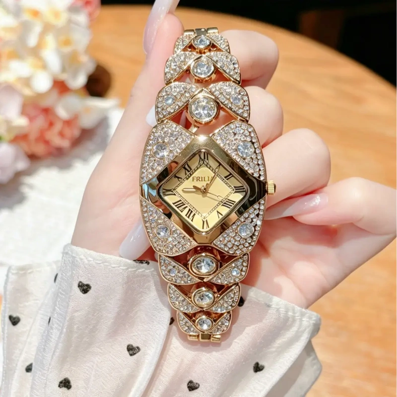 【Tiktok Same Style】Feiliya Genuine Light Luxury Fashion Waterproof Women's Watch Elegant Diamond-Encrusted Watch 8306