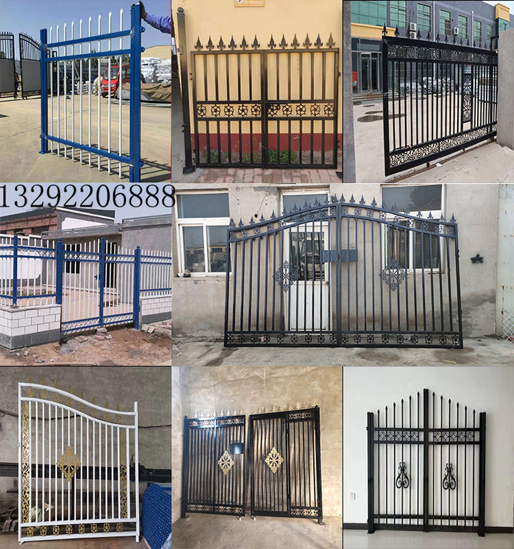 Custom Iron Art Gate Countryside Home Guardrails Doors Courtyard Black Villa Double Open Doors Self Built House Wall Doors