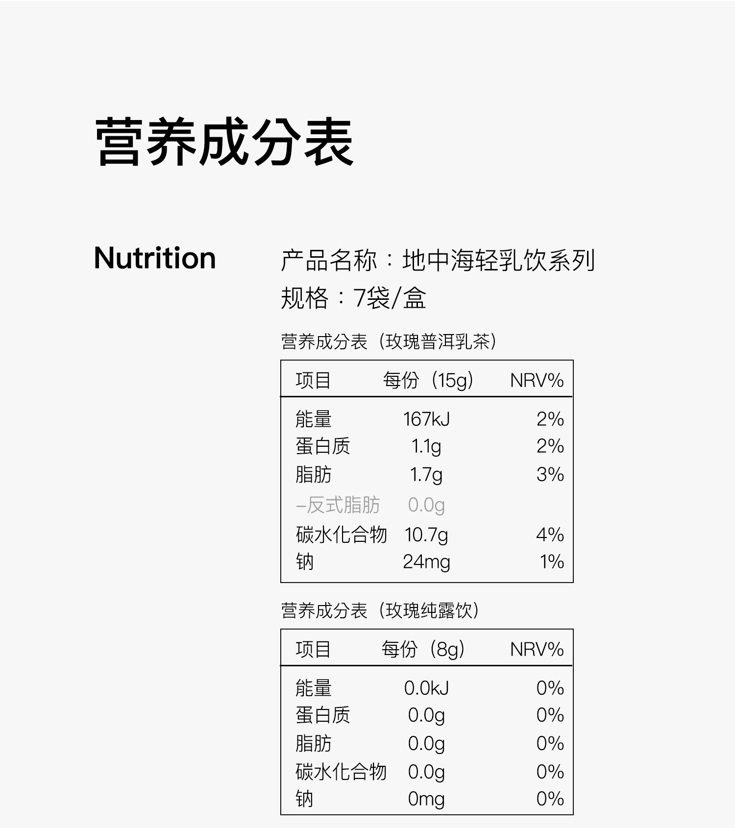 【中国直邮】 韩国 Positive Hotel 轻乳茶冲泡饮品奶茶0蔗糖0反式袋装速溶冲饮奶茶粉 玫瑰普洱乳茶 7袋/盒