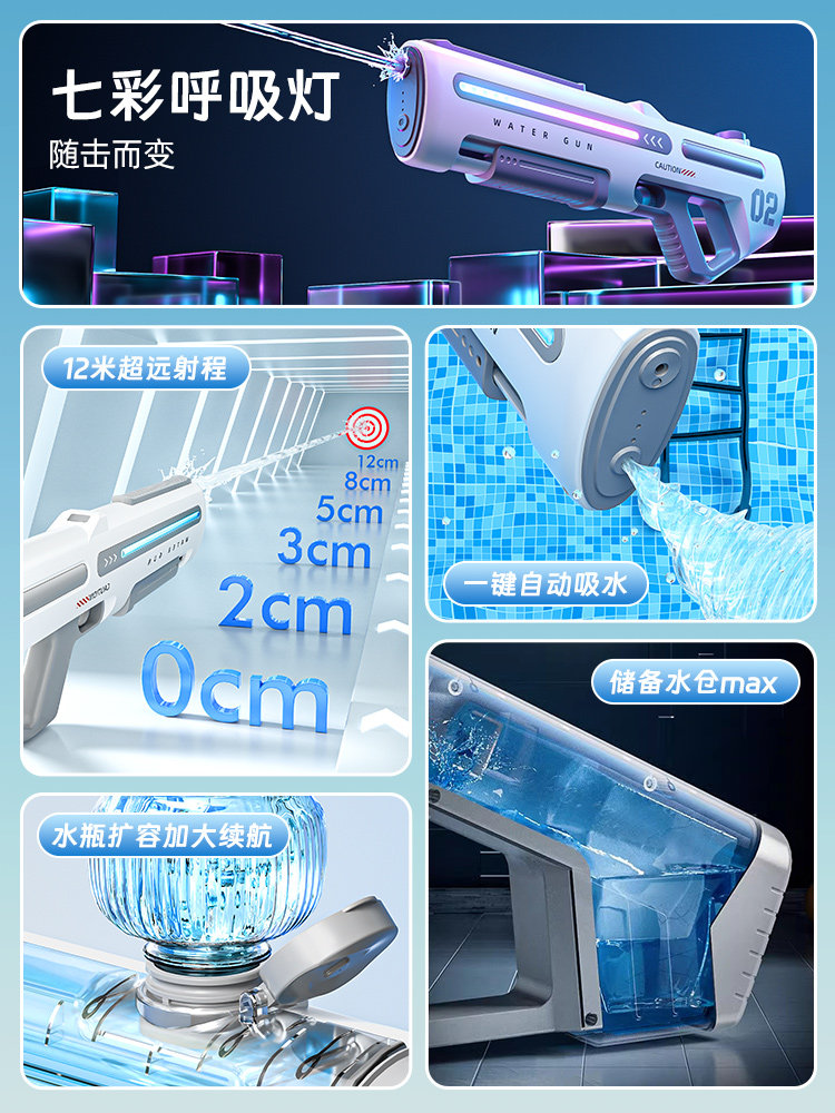 2026 electric pulse water gun automatic high pressure toy for kids & adults 2026 electric pulse water gun automatic high pressure toy for kids & adults