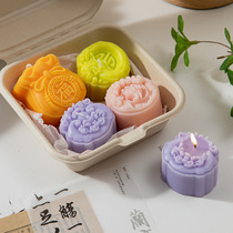 Mid-Autumn Festival moon cakes scented candles Mid-Autumn gift box scented holiday handmade gifts creative styling candles