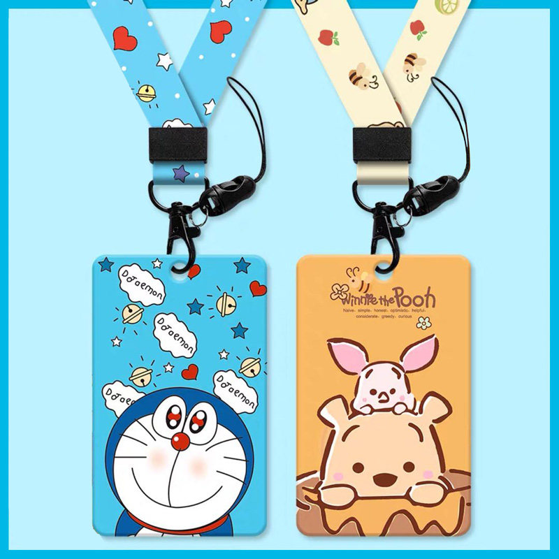 Cartoon cute girls bus card card card card work card card card card work card campus students meal card bus card shelf protective sleeve rope traffic gate control card card door deduction card to kindergarten