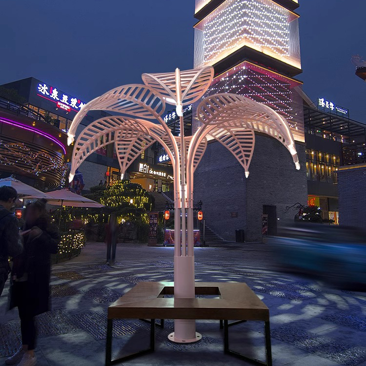 Outdoor Coconut Tree Lights, Scenic Park Landscape Lights, Internet-Famous Glowing Artificial Palm Tree Lights, Commercial Plaza Decorative Lights