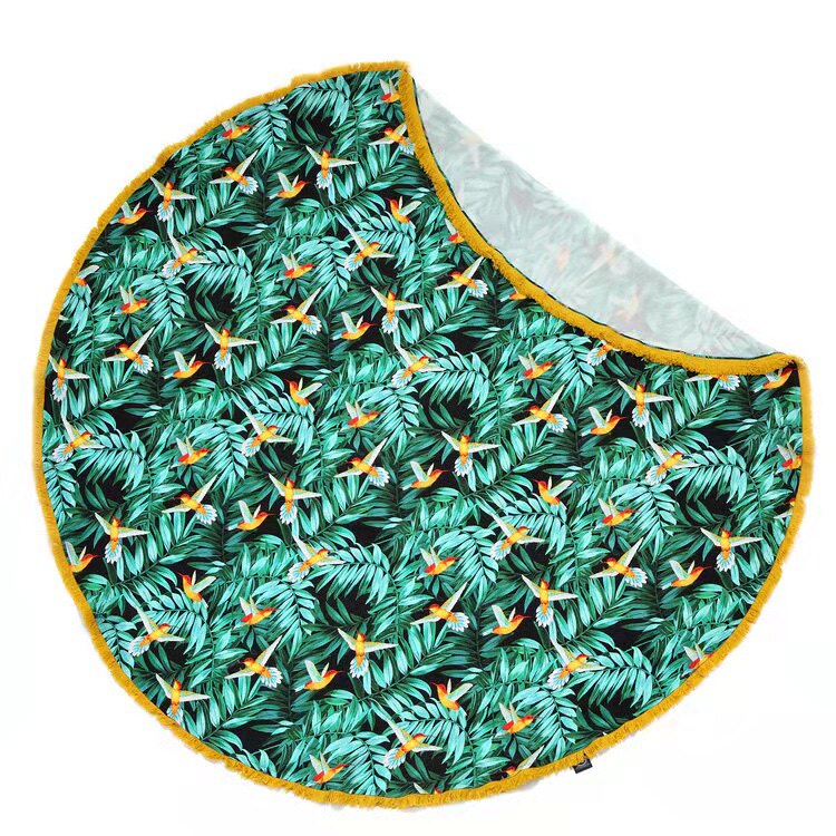 (Spot) Poland Haitao Ramiro La Millou Big Round Cool Towel Bamboo Fiber Hummingbird