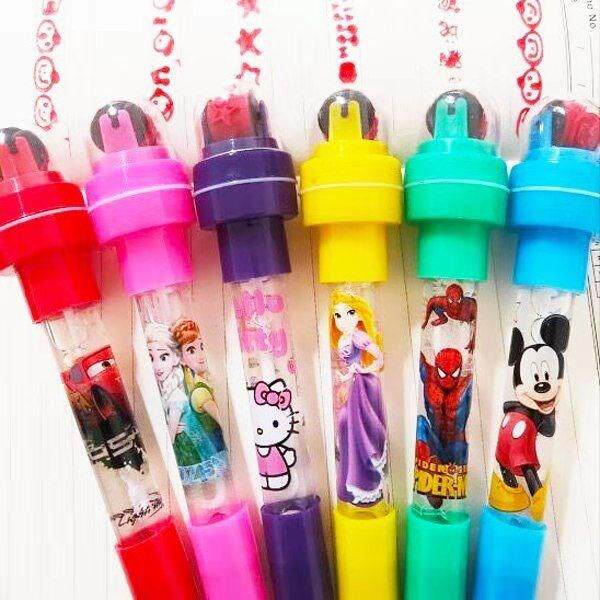 Bubble pen multi-functional fun girl four-in-one flat seal can be replaced with the same random hair