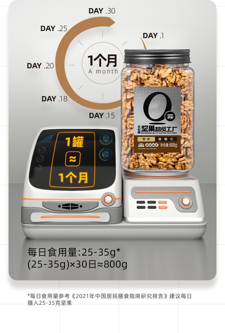 天虹牌 原味带衣熟核桃仁 1.6斤 图12