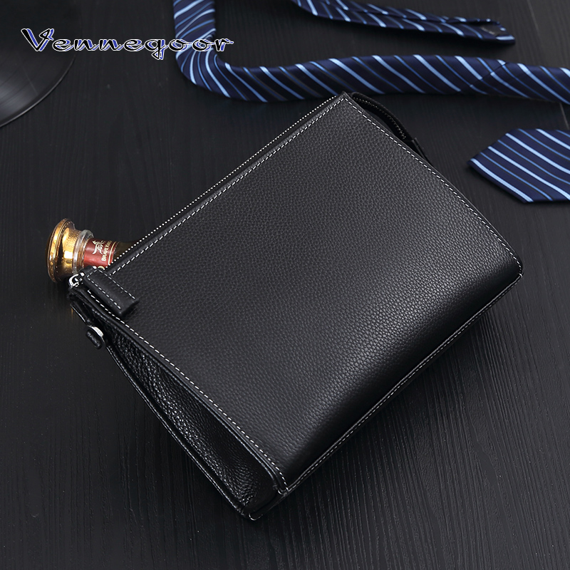 2021 new leather handbag men's large-capacity cowhide clutch bag business leisure clip bag simple soft leather wash bag