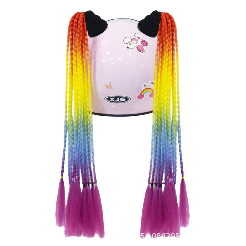 Hot-Selling Helmet Dreadlocks for Men and Women, Helmet Decoration with Suction Cup, Ponytail Wig, Motorcycle Accessories, Delivery