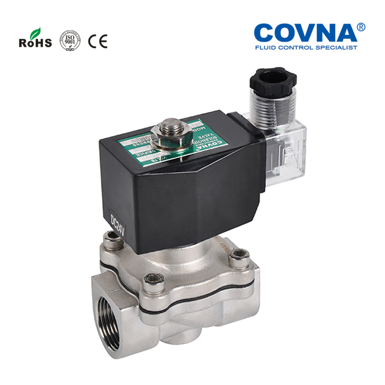 Covina 2W21S normally closed stainless steel solenoid valve junction box solenoid valve 220V 24V solenoid valve