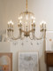 All-Copper Minimalist Living Room Chandelier, Crystal Light Luxury Art, American-Style Dining Room Lamp, Grand Villa, Mid-Century French Bedroom Lamp