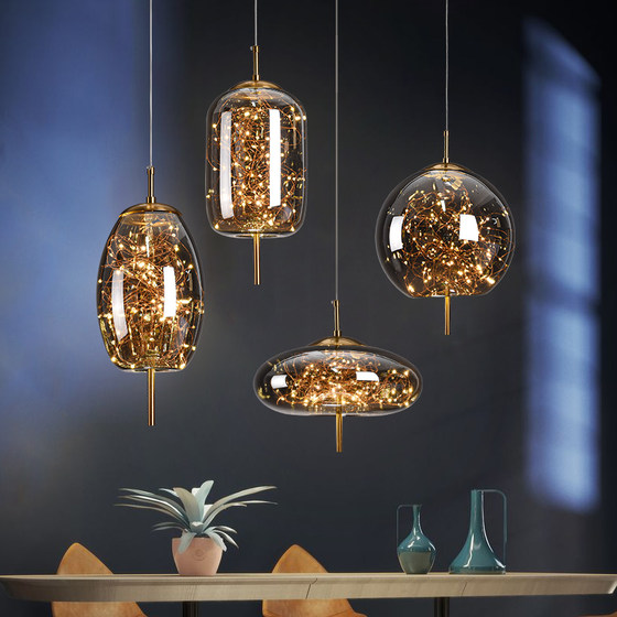 Dining Chandelier, Bar Counter, Ultra-Bright, Cafe, Retro, Creative, Corridor, Restaurant, Bedroom, Nordic Style, Personalized Single-Head Bedside Lamp