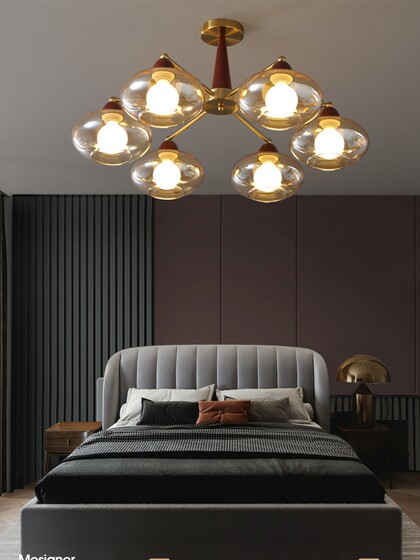 Nordic Living Room Wabi-Sabi Style Chandelier, Vintage Light Luxury Retro Bedroom Dining Room Atmospheric Lamp, American Style