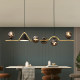 2021 New Restaurant Chandelier Modern Minimalist Rectangular Dining Table Dining Room Bar Nordic Minimalist Light Luxury Internet Celebrity Lamp