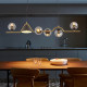 2021 New Restaurant Chandelier Modern Minimalist Rectangular Dining Table Dining Room Bar Nordic Minimalist Light Luxury Internet Celebrity Lamp