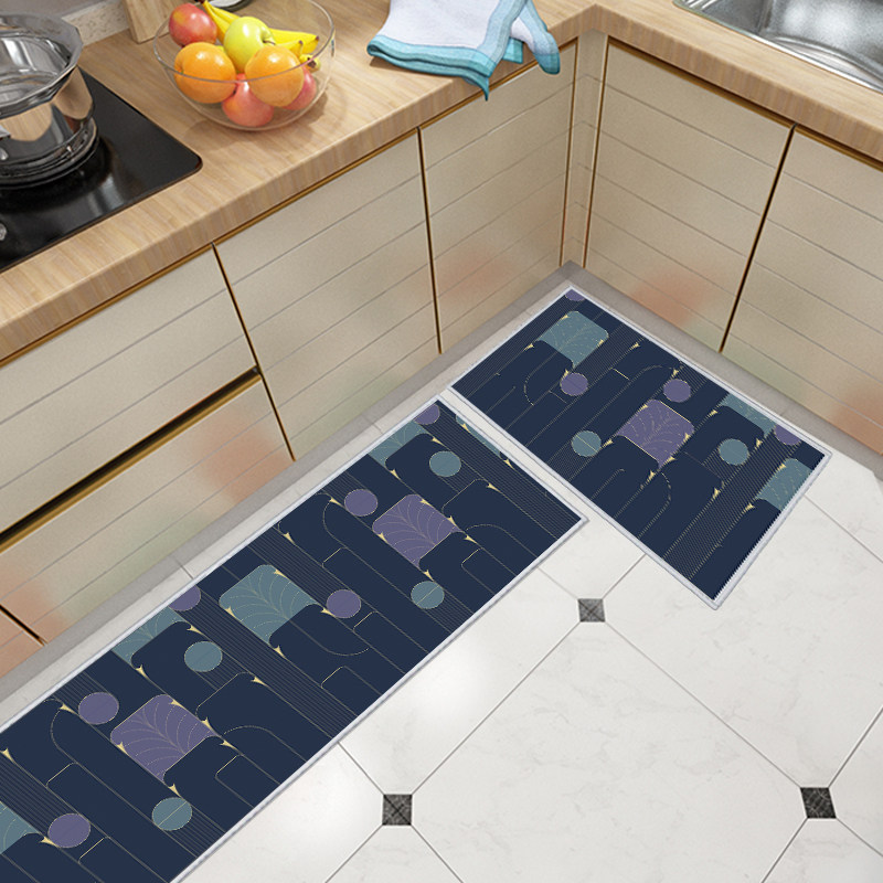 Ground Mat Kitchen Water Absorbent Non-slip Kitchen Ground Mat Non-slip Anti-Oil Erasable and cut Dirty Minimalist Kitchen Mat