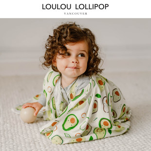 Loulou LOLLIPOP ベビー竹綿ガーゼラップアンチジャンプキルトラップ新生児おくるみバッグシート