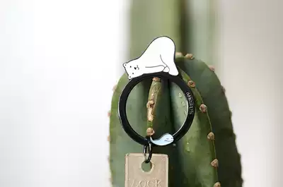 Eight-door worm club trial package A generation of alloy car keychain ring chain bag Korean cute cat female creative male gift