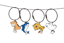 Bamon Club Ouch alloy car keychain cute female cartoon bag hanging pendant creative Halloween send friends