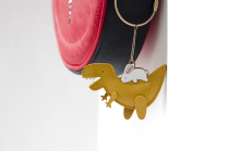 Artworm society oho animal PU key chain bag hanging polar bear dinosaur unicorn Korean cute girl cartoon