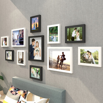  Print photos to do photo wall punch-free decoration Self-pasting net celebrity photo wall background board Photo frame wall hanging combination